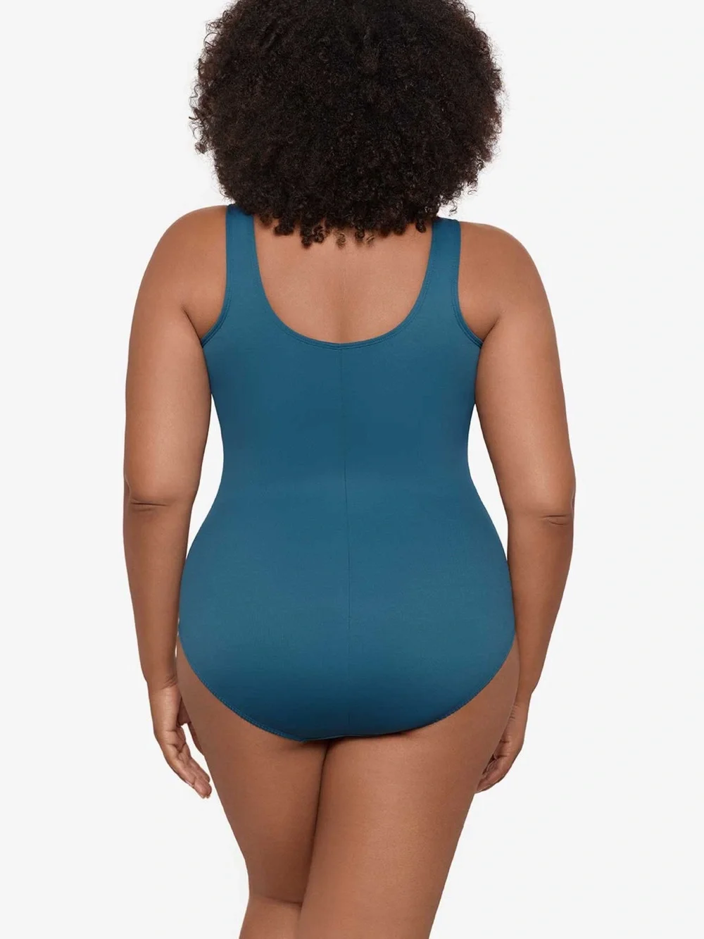 Miraclesuit Teal Wrap-Front One-Piece Swimsuit
